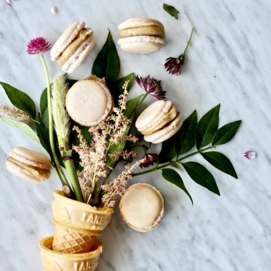 Pistachio Cherry Macarons - Recipe photo by wildreverie_byamanda