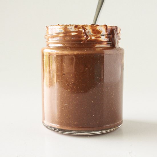 Dark Chocolate Hazelnut Spread - Recipe photo by The Desserted Girl