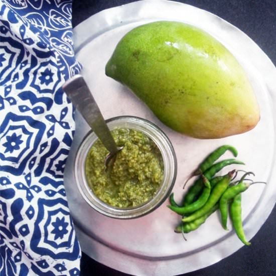 Raw Mango Mint Chutney - Recipe photo by steamingpot