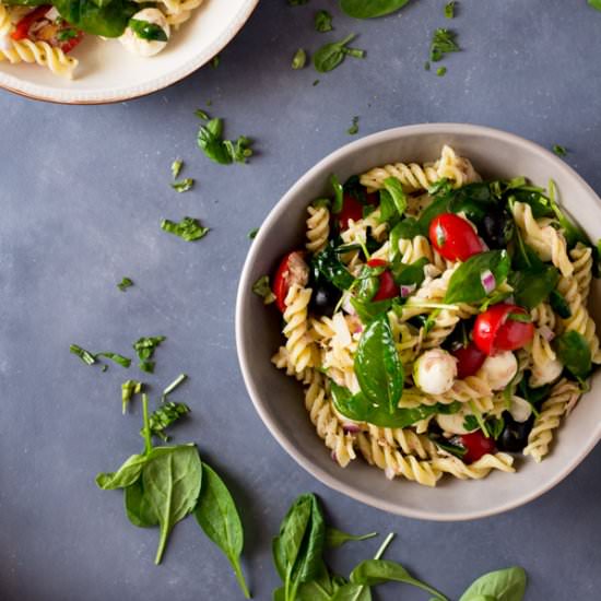 Easy Tuna Pasta Salad - Recipe photo by Inside the rustic kitchen