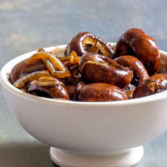 Balsamic Glazed Mushrooms - Recipe photo by percolatekitchen