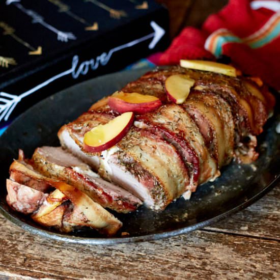 Peach & Goat Cheese Pork Loin - Recipe photo by TacoBoutFood
