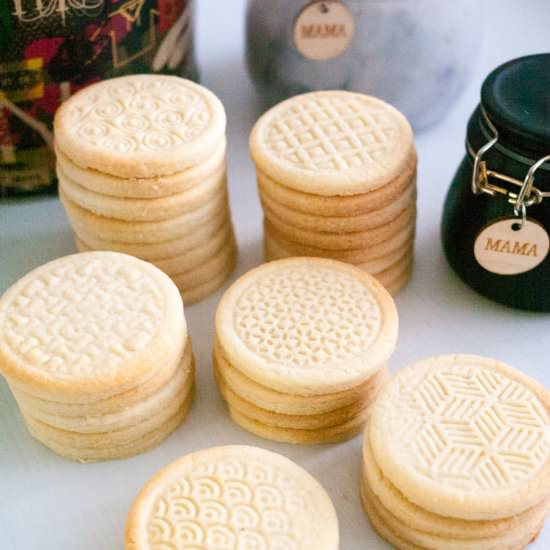 Shortbread Stamped Cookies - Recipe photo by VeenaAzmanov
