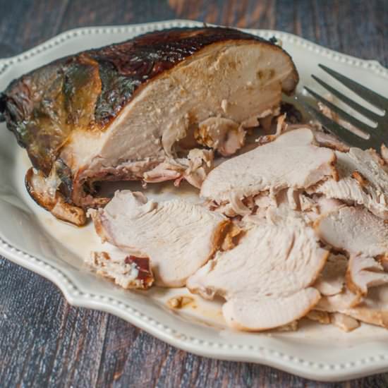Easy Brined Smoked Turkey Breast - Recipe photo by MyLifeCookbook