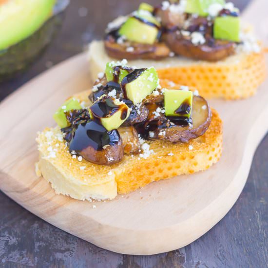 Mushroom, Avocado and Feta Toast - Recipe photo by pumpkinnspice