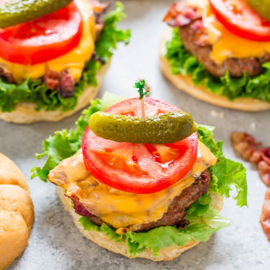 Grilled BLT Turkey Burgers - Recipe photo by Averie