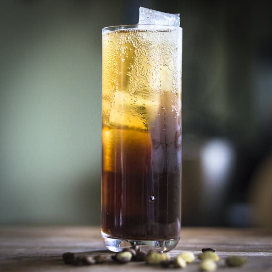 Citrus Cardamom Coffee Spritzer - Recipe photo by Recipe Fiction