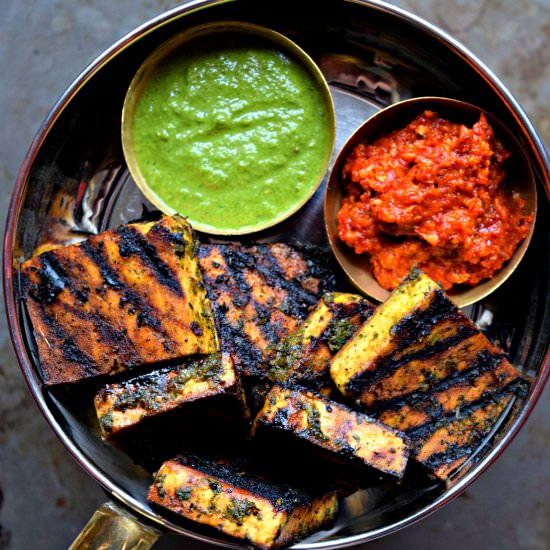 Grilled Tofu with Dorot Basil - Recipe photo by Cookilicious