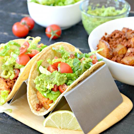 Soyrizo Potato Tacos (Vegan) - Recipe photo by amykatz