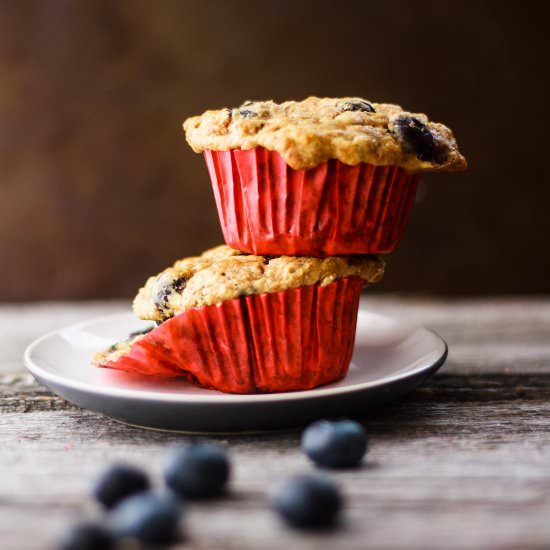 Blueberry & Banana Oat Muffins - Recipe photo by thegreybell