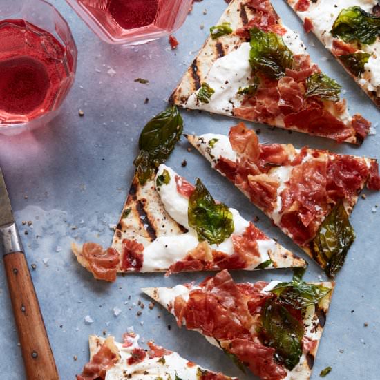 Grilled Burrata Pizza - Recipe photo by gdalkin