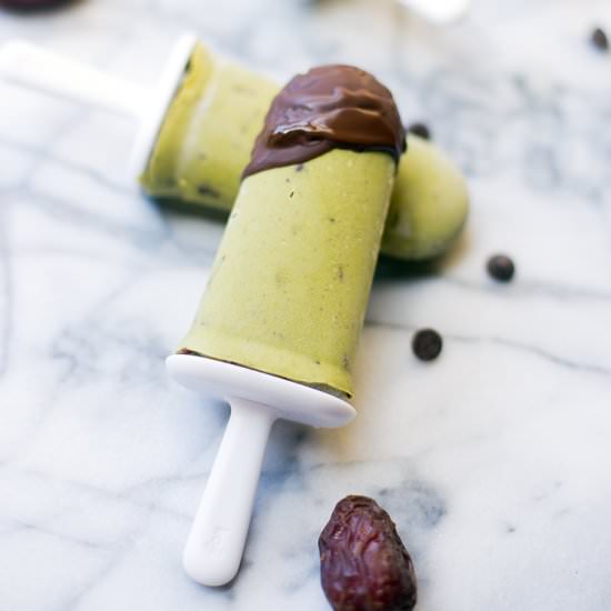Dairy Free Mint Chocolate Chip Pops - Recipe photo by balancedberry