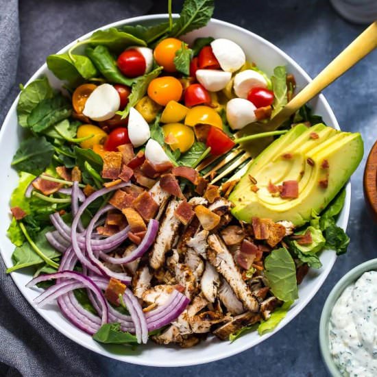 Chicken, Avocado & Ranch BLT Salad - Recipe photo by thegirlonbloor