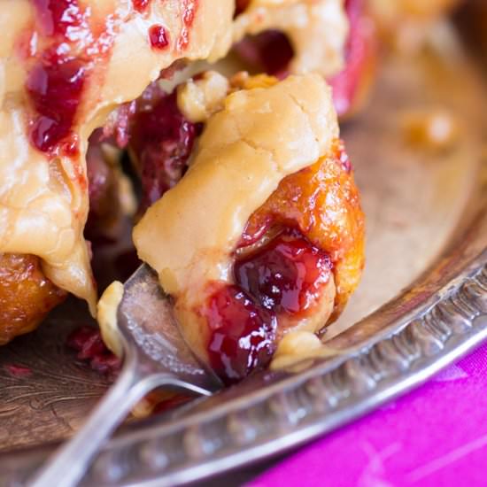Peanut Butter & Jelly Monkey Bread - Recipe photo by thegoldlininggirl