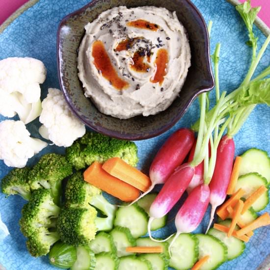 Miso Aubergine Dip - Recipe photo by rhiansrecipes