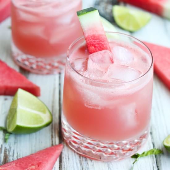 Watermelon Daiquiri with Basil - Recipe photo by Happy Healthy Mama