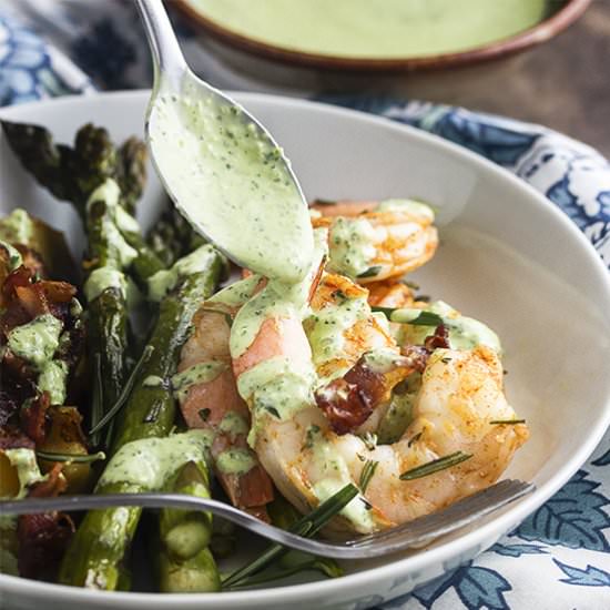 Roasted Shrimp and Asparagus - Recipe photo by justalittlebitofbacon