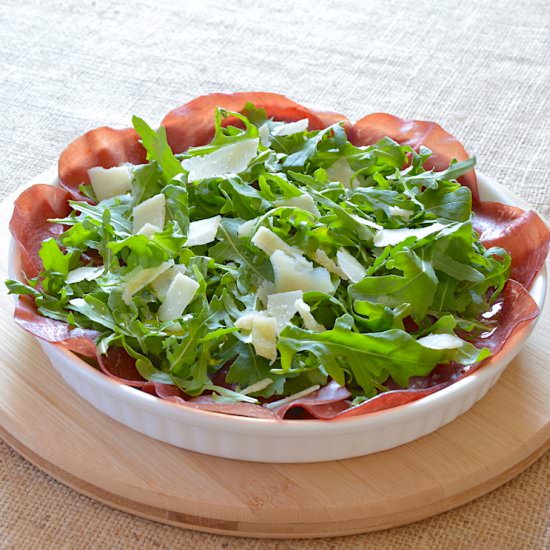 Bresaola Salad with Lemon Dressing - Recipe photo by ItalianRecipeBook