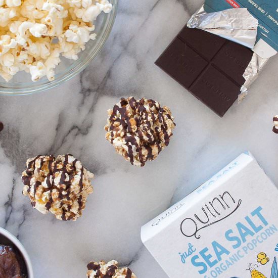 4 Ingredient Healthy Popcorn Balls - Recipe photo by imhungrybynature
