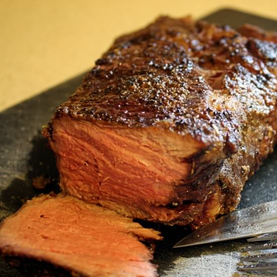 Herb-Crusted Chuck Roast - Recipe photo by thepastorchef