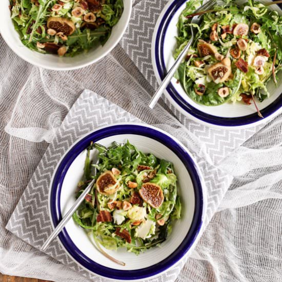 Dandelion Greens and Bacon Salad - Recipe photo by tasty seasons
