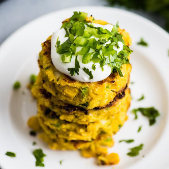 Jalapeno Corn Cakes - Recipe photo by isabeleats