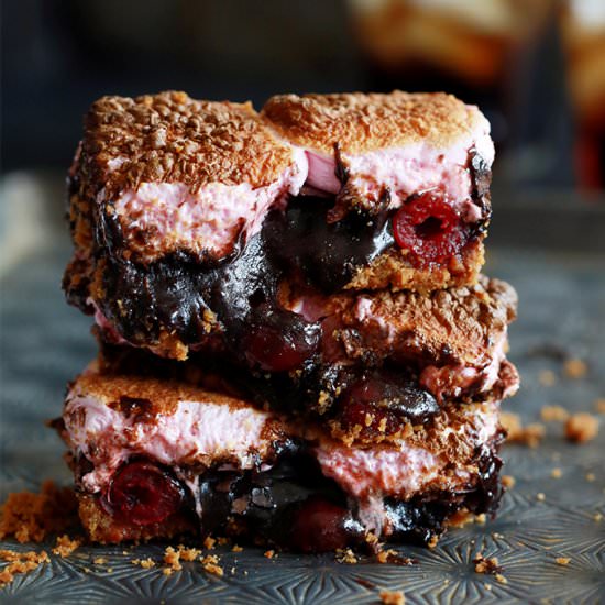 Cherry Cola S'mores Brownies - Recipe photo by Melanie Makes