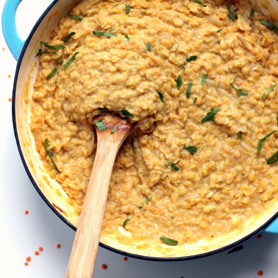 Coconut Lentils - Recipe photo by happyveggiekitchen