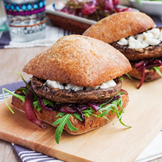 Grilled Mushroom Burgers - Recipe photo by euphoricvegan
