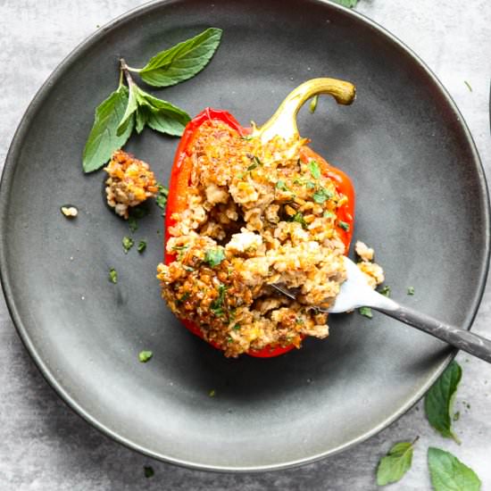 Moroccan Style Stuffed Peppers - Recipe photo by the food blog