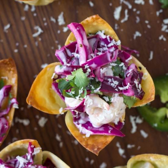 Shrimp Taco Bites - Recipe photo by Fork in the Kitchen