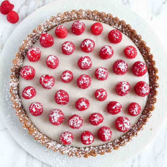 Raspberry Coconut Tart - Recipe photo by katiebirdbakes