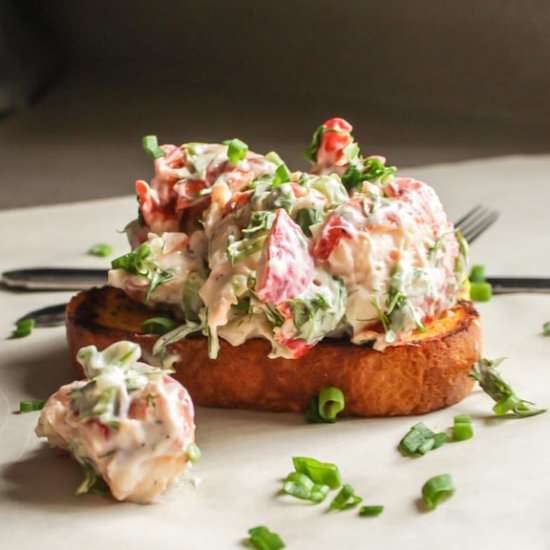 Open-Faced Lobster Rolls - Recipe photo by Lisa G Cooks