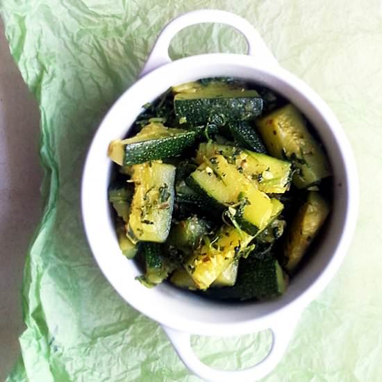 Zucchini Coriander Lemon Dressing - Recipe photo by steamingpot