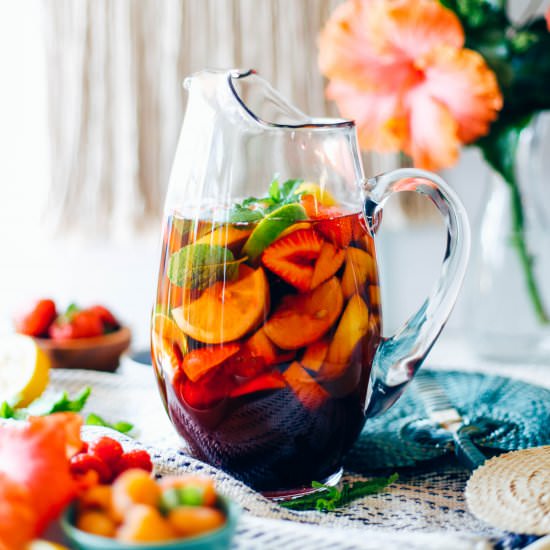 Spiked Hibiscus Summer Tea - Recipe photo by thecollegehousewife