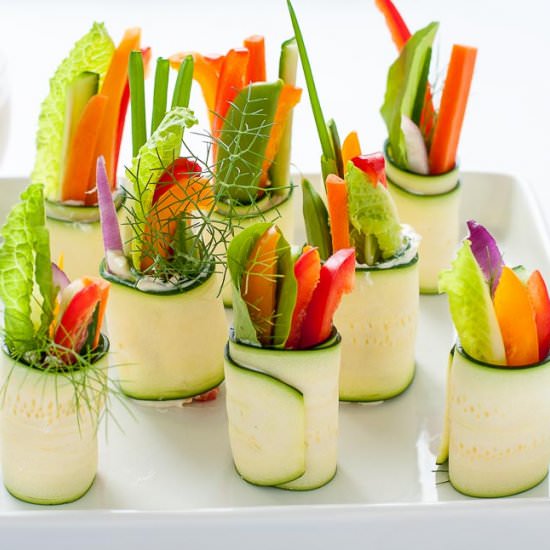 Fresh Veggie Zucchini Roll-Ups - Recipe photo by Flavour and Savour