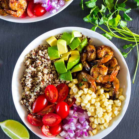 Quinoa Shrimp Bowls - Recipe photo by simplyhomecooked