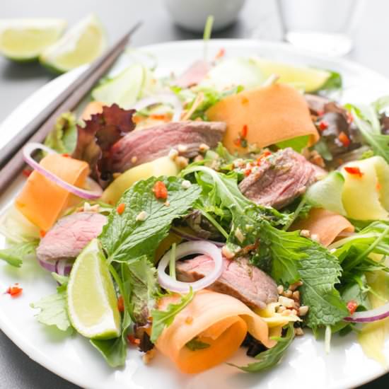 Asian Beef Salad - Recipe photo by The petite cook
