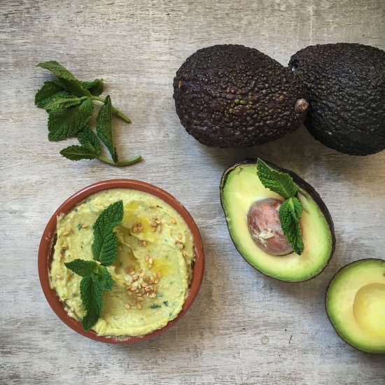 Avocado Hummus - Recipe photo by Healthy Forkful