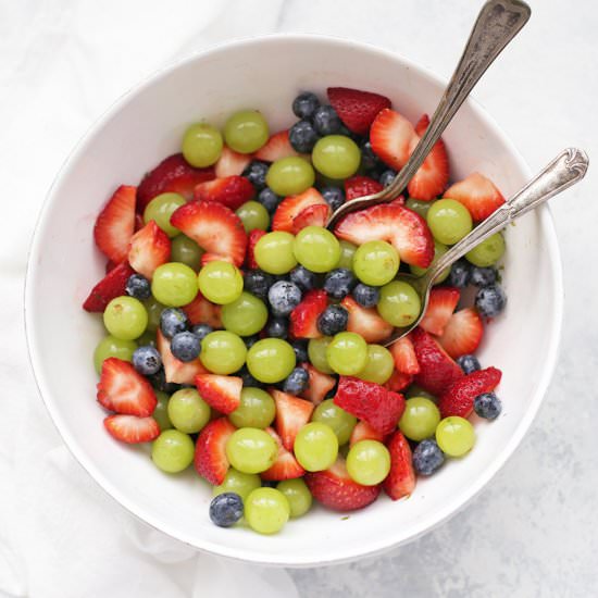 Honey Lime Fruit Salad - Recipe photo by onelovelylife