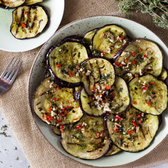 Italian Marinated Eggplant - Recipe photo by Inside the rustic kitchen