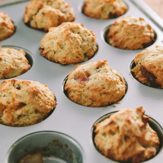 Peach Muffins - Recipe photo by athoughtforfood