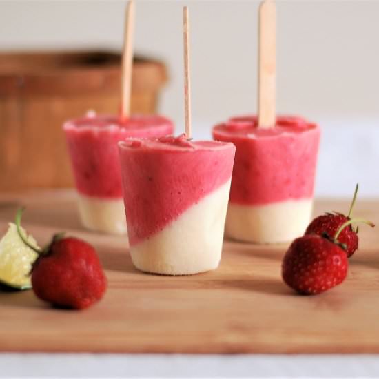 Berry Lime Popsicles - Recipe photo by Inspired by the Seasons