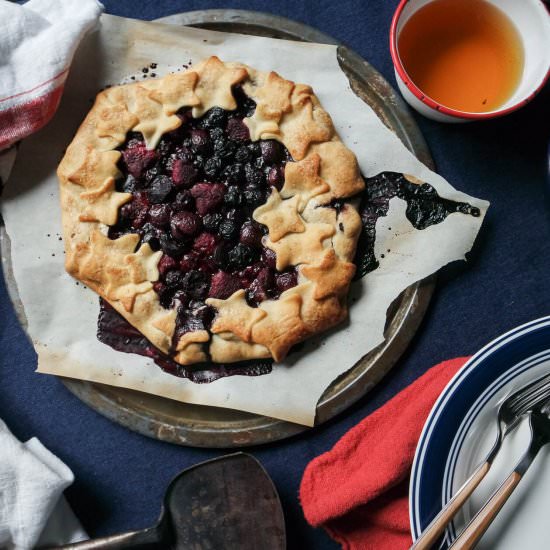 Grilled Dessert: Red & Blue Berry Pie - Recipe photo by Jess Pryles