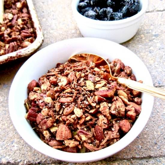 High Protein Grain Free Granola - Recipe photo by Vegan Chickpea