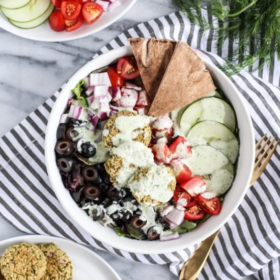 Baked Falafel Salads - Recipe photo by pumpkinandpeanutbutter