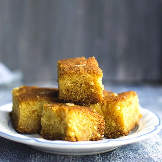Namoura (Lebanese Semolina Dessert) - Recipe photo by Pavani