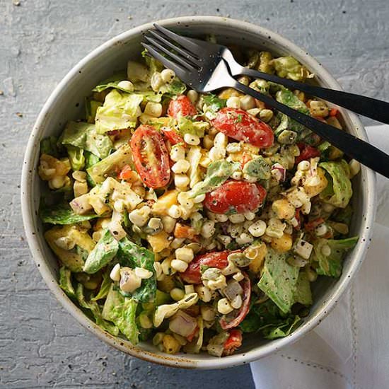 Southwest Salad w/ Chipotle Dressing - Recipe photo by Rawmazing
