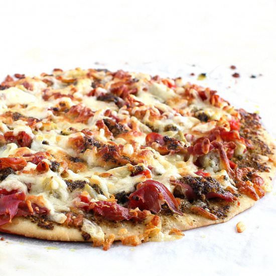 Artichoke, Prosciutto & Basil Pesto - Recipe photo by Jeffroej