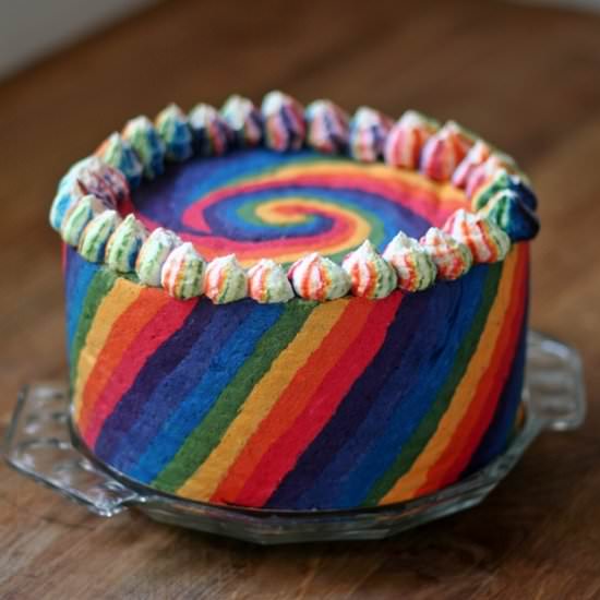 Rainbow Cake - Recipe photo by MAB